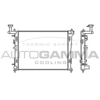 Radiateur, refroidissement du moteur AUTOGAMMA 105048