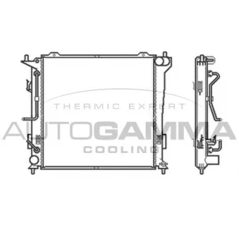 Radiateur, refroidissement du moteur AUTOGAMMA 105050