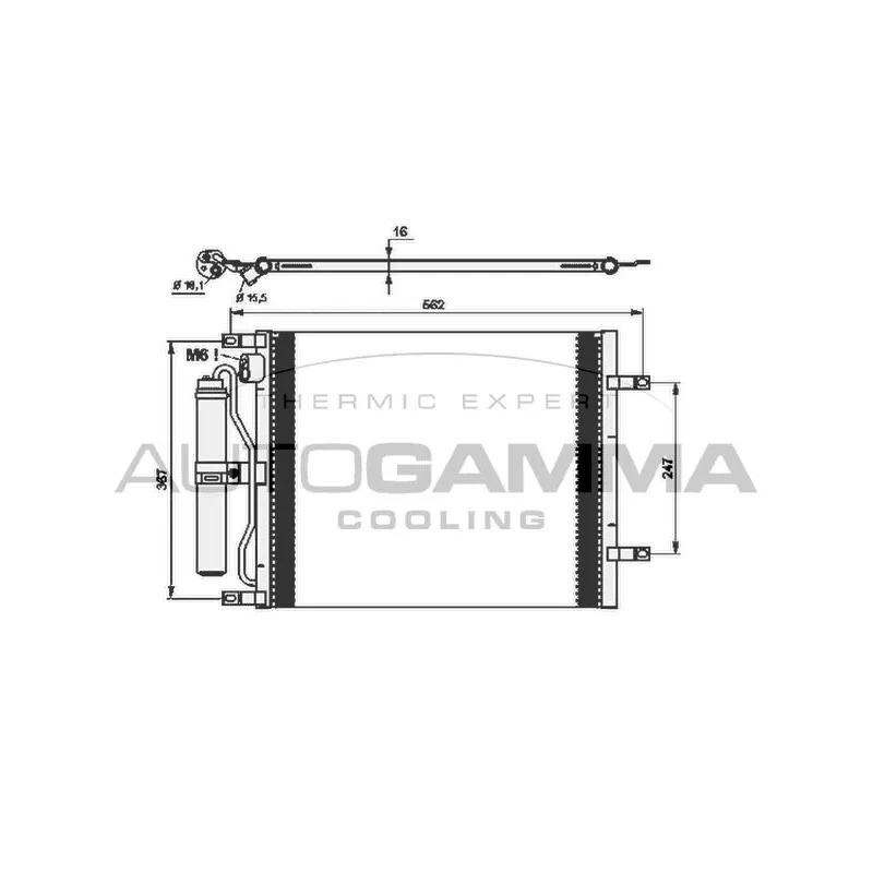 Condenseur, climatisation AUTOGAMMA 105085
