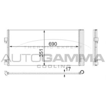 Condenseur, climatisation AUTOGAMMA 105091