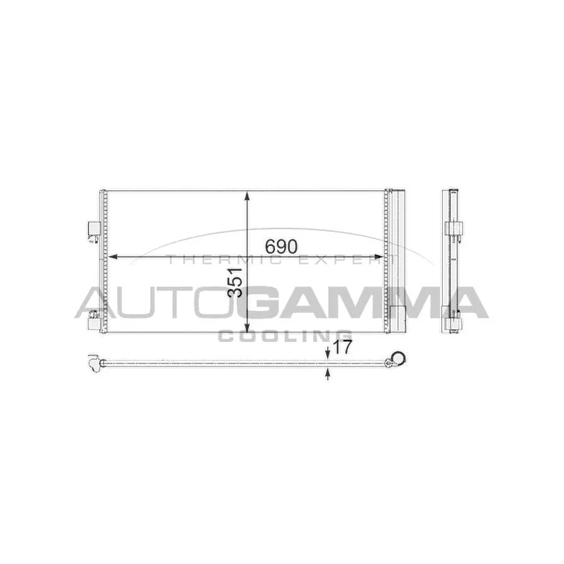 Condenseur, climatisation AUTOGAMMA 105091