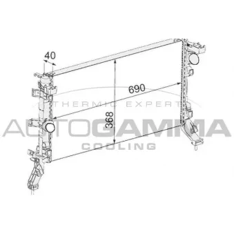 Radiateur, refroidissement du moteur AUTOGAMMA 105093