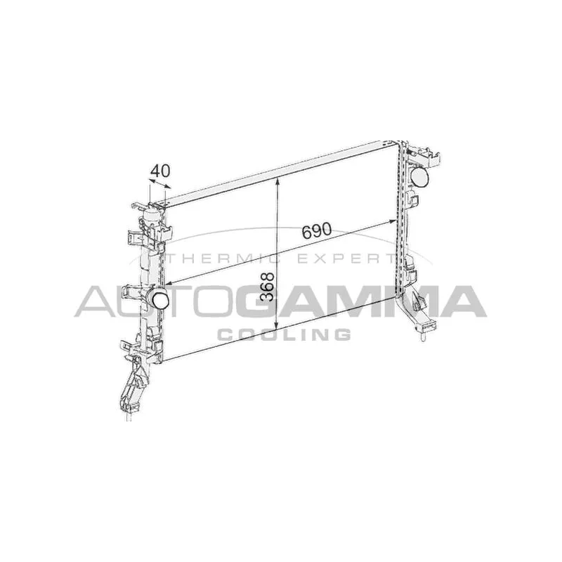 Radiateur, refroidissement du moteur AUTOGAMMA 105093