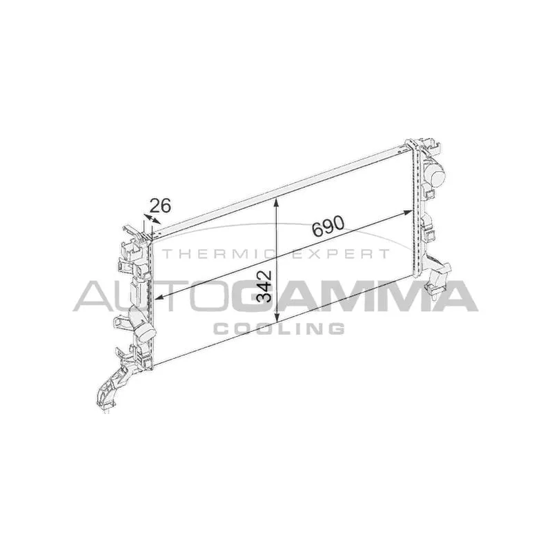 Radiateur, refroidissement du moteur AUTOGAMMA 105095