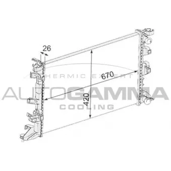 Radiateur, refroidissement du moteur AUTOGAMMA 105096
