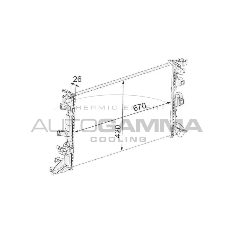 Radiateur, refroidissement du moteur AUTOGAMMA 105096