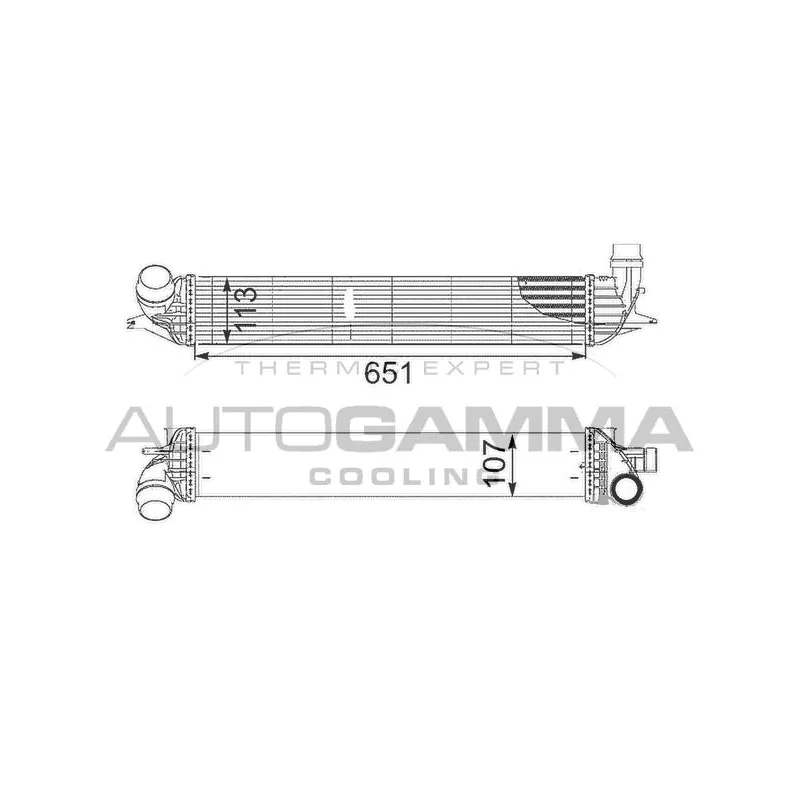 Intercooler, échangeur AUTOGAMMA 105097