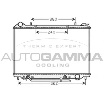Radiateur, refroidissement du moteur AUTOGAMMA 105100