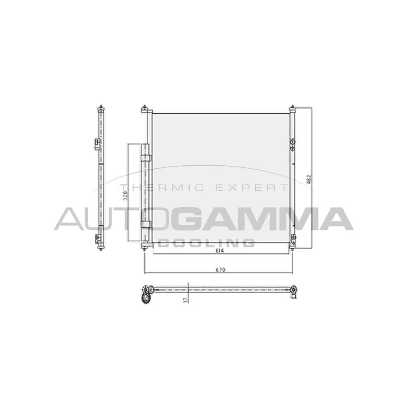 Condenseur, climatisation AUTOGAMMA 105117