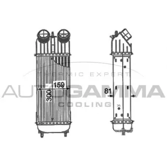 Intercooler, échangeur AUTOGAMMA 105121