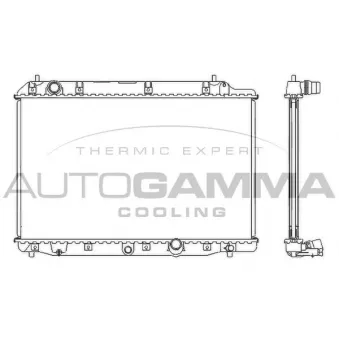 Radiateur, refroidissement du moteur AUTOGAMMA 105126