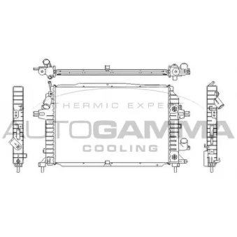 Radiateur, refroidissement du moteur AUTOGAMMA 105134