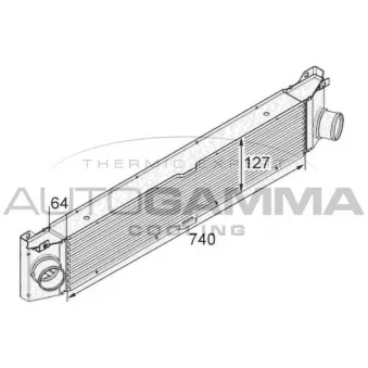 Intercooler, échangeur AUTOGAMMA 105141