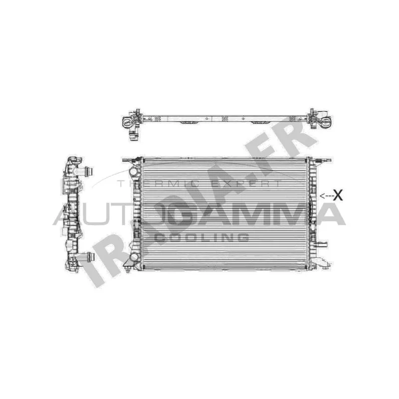 Radiateur, refroidissement du moteur AUTOGAMMA 105155