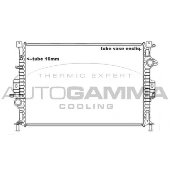 Radiateur, refroidissement du moteur AUTOGAMMA 105161