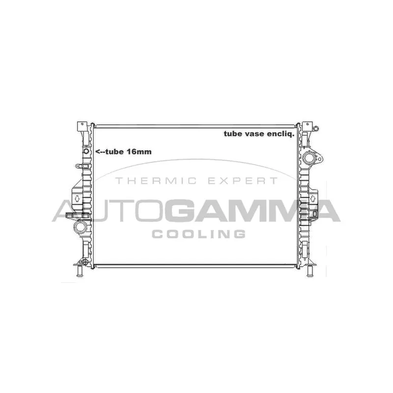 Radiateur, refroidissement du moteur AUTOGAMMA 105161