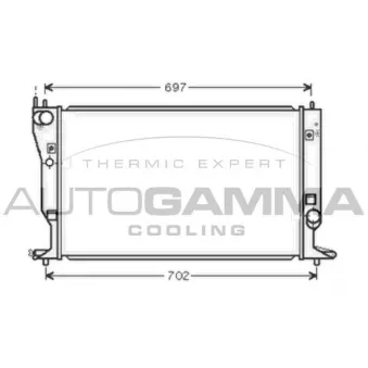 Radiateur, refroidissement du moteur AUTOGAMMA 105182