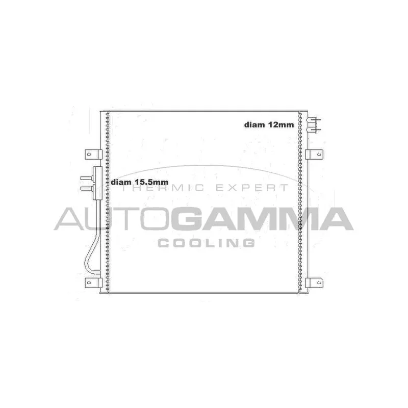 Condenseur, climatisation AUTOGAMMA 105204