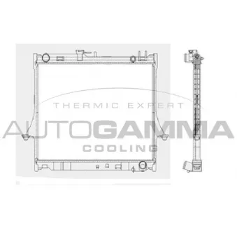 Radiateur, refroidissement du moteur AUTOGAMMA 105207