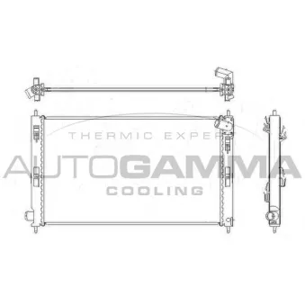 Radiateur, refroidissement du moteur AUTOGAMMA 105216