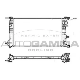 Radiateur, refroidissement du moteur AUTOGAMMA 105217