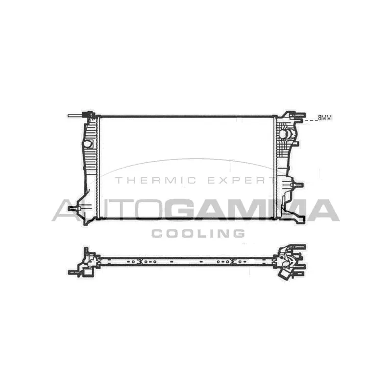 Radiateur, refroidissement du moteur AUTOGAMMA 105217