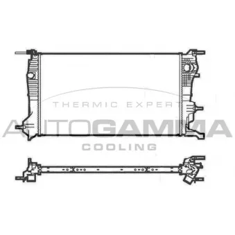 Radiateur, refroidissement du moteur AUTOGAMMA 105218