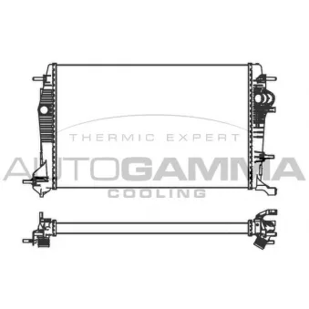 Radiateur, refroidissement du moteur AUTOGAMMA 105220