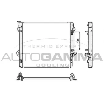 Radiateur, refroidissement du moteur AUTOGAMMA 105221