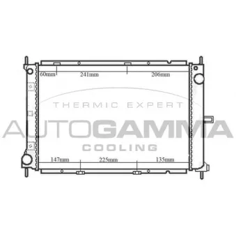 Radiateur, refroidissement du moteur AUTOGAMMA 105263