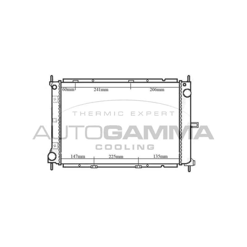 Radiateur, refroidissement du moteur AUTOGAMMA 105263