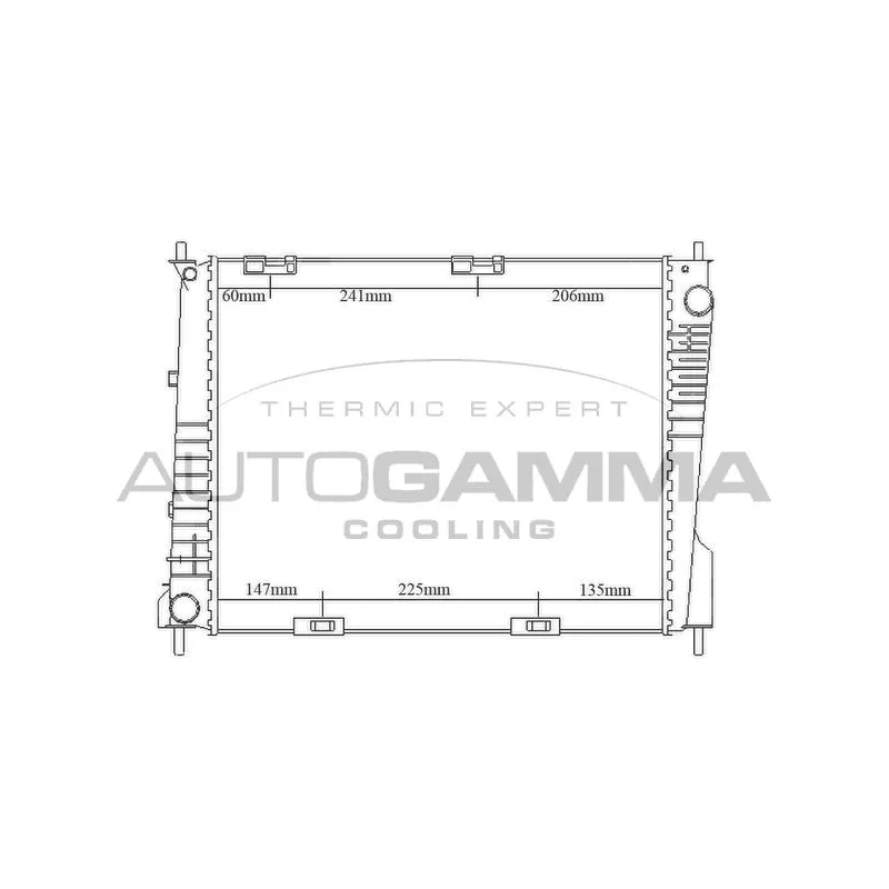 Radiateur, refroidissement du moteur AUTOGAMMA 105264
