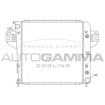 Radiateur, refroidissement du moteur AUTOGAMMA 105307