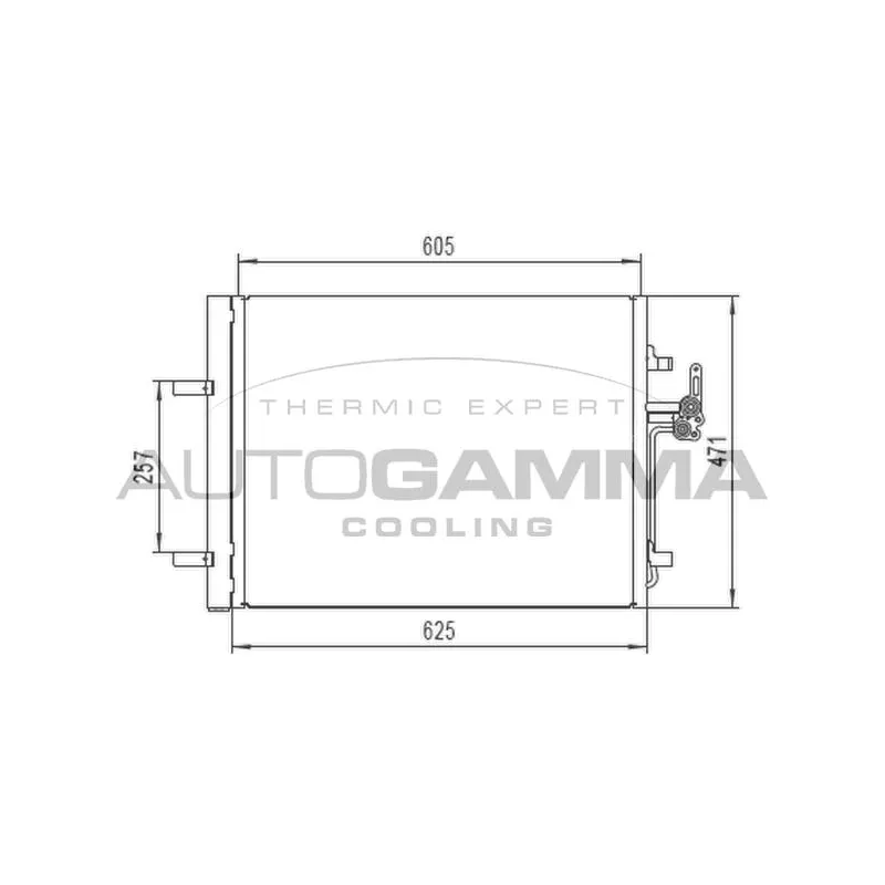 Condenseur, climatisation AUTOGAMMA 105308
