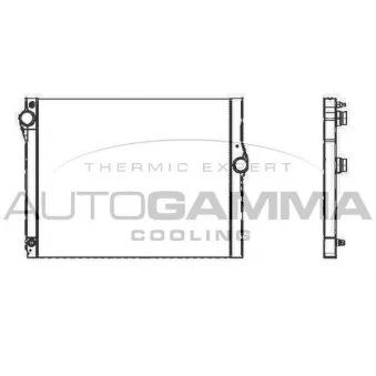 Radiateur, refroidissement du moteur AUTOGAMMA 105312