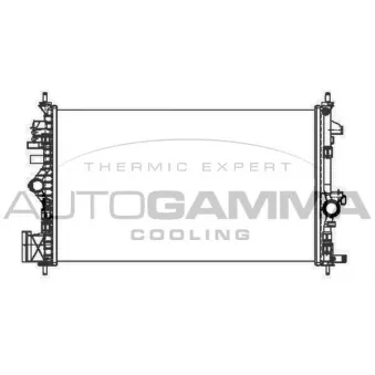 Radiateur, refroidissement du moteur AUTOGAMMA 105317