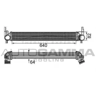 Intercooler, échangeur AUTOGAMMA 105364