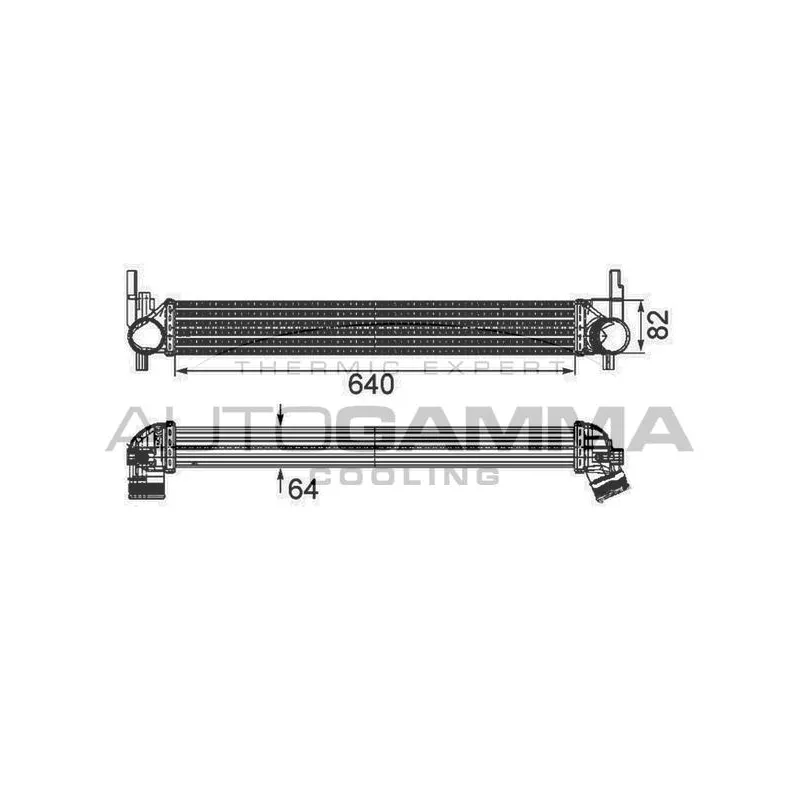 Intercooler, échangeur AUTOGAMMA 105364