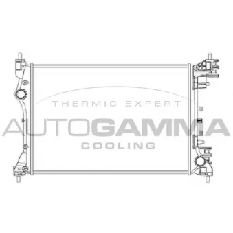 Radiateur, refroidissement du moteur AUTOGAMMA 105365