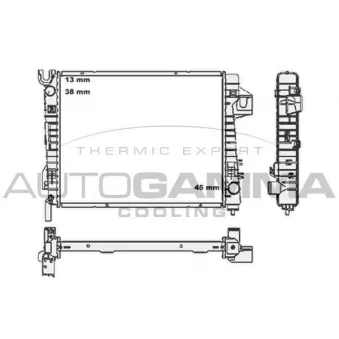 Radiateur, refroidissement du moteur AUTOGAMMA 105382