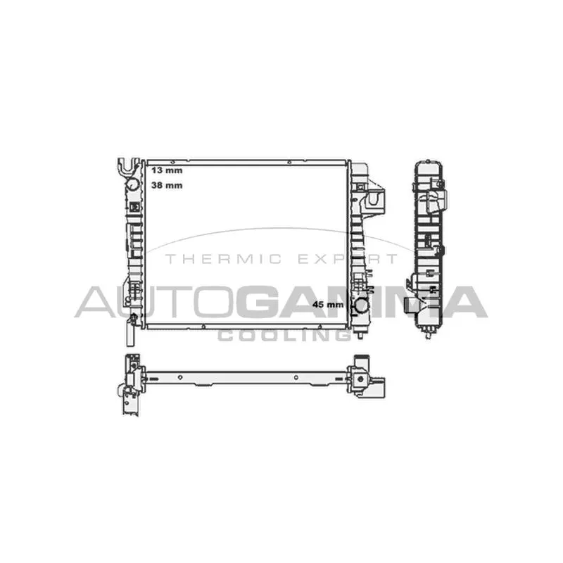 Radiateur, refroidissement du moteur AUTOGAMMA 105382