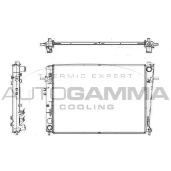Radiateur, refroidissement du moteur AUTOGAMMA 105395
