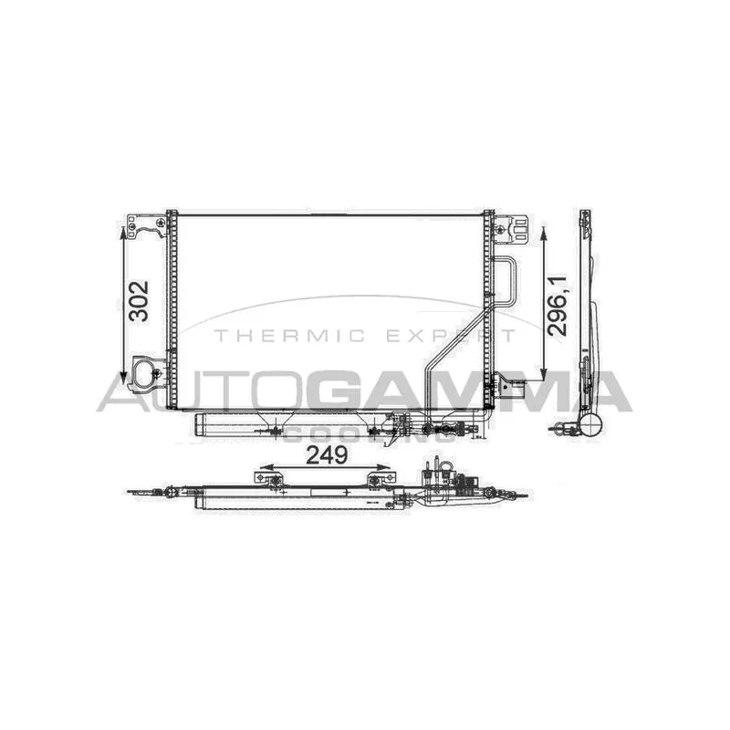 Condenseur, climatisation AUTOGAMMA 105403