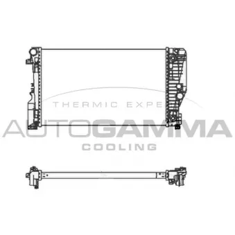 Radiateur, refroidissement du moteur AUTOGAMMA 105405