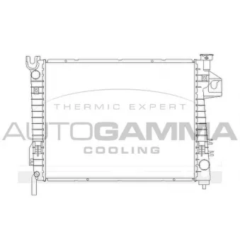 Radiateur, refroidissement du moteur AUTOGAMMA 105423