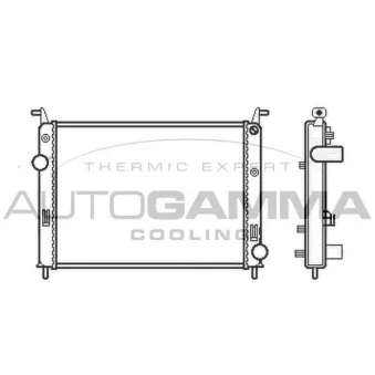 Radiateur, refroidissement du moteur AUTOGAMMA 105429