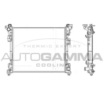 Radiateur, refroidissement du moteur AUTOGAMMA 105484