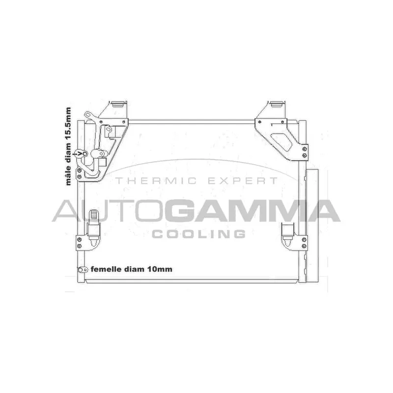Condenseur, climatisation AUTOGAMMA 105552