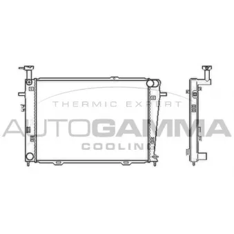 Radiateur, refroidissement du moteur AUTOGAMMA 105581