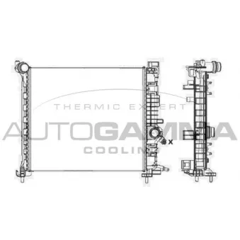 Radiateur, refroidissement du moteur AUTOGAMMA 105622